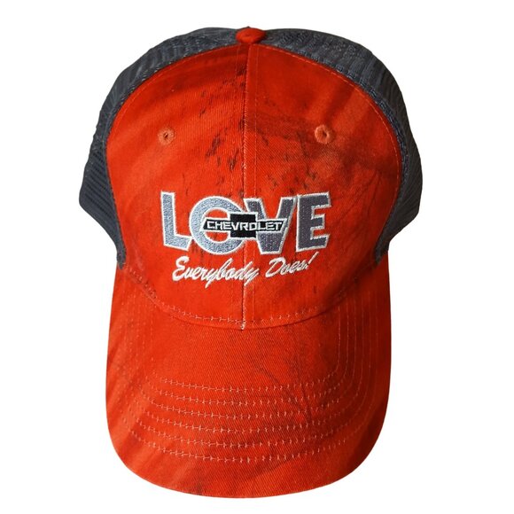 Orange Camouflage Camo Love Chevrolet Chevy Mesh Back Dealership - Picture 1 of 5